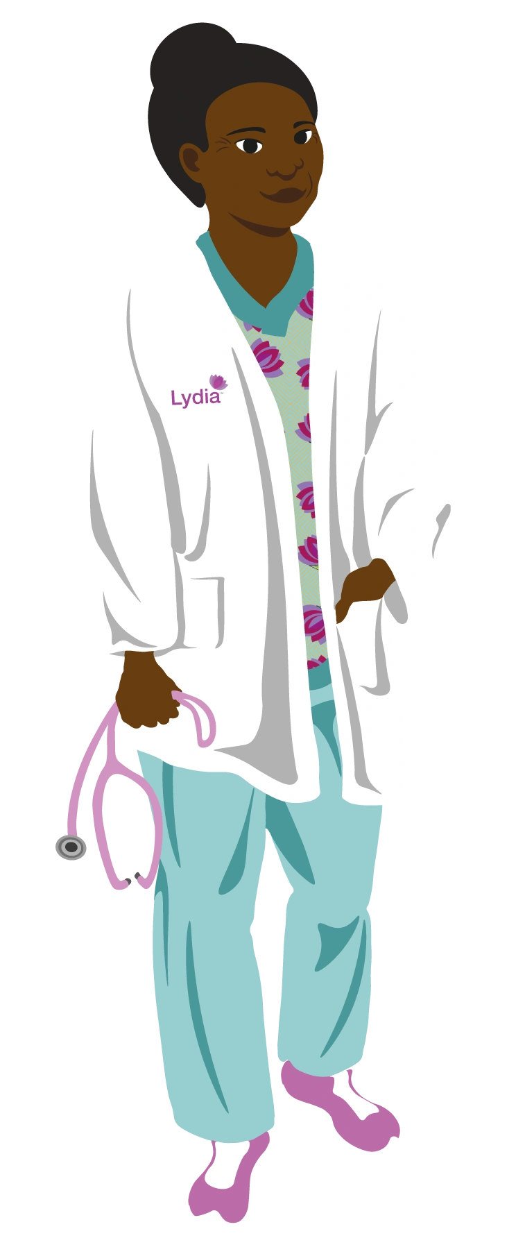 illustration docteur debout diu lydia conseil